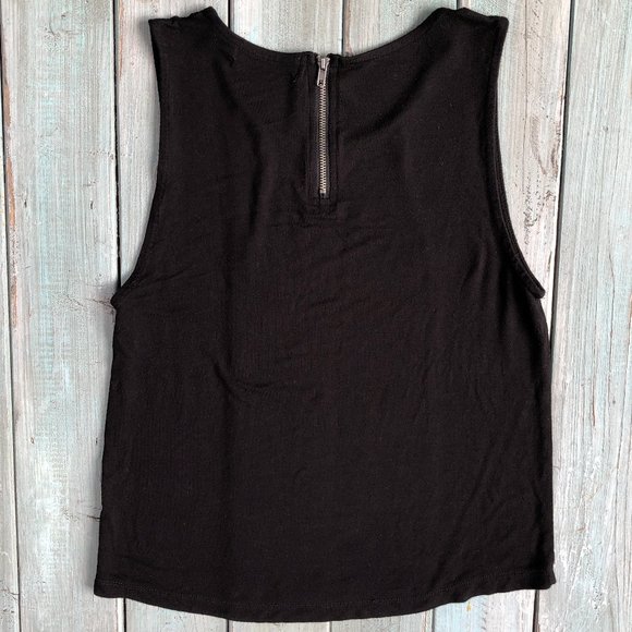 Cotton On Black Top / Tank with Zipper Back - Picture 4 of 10